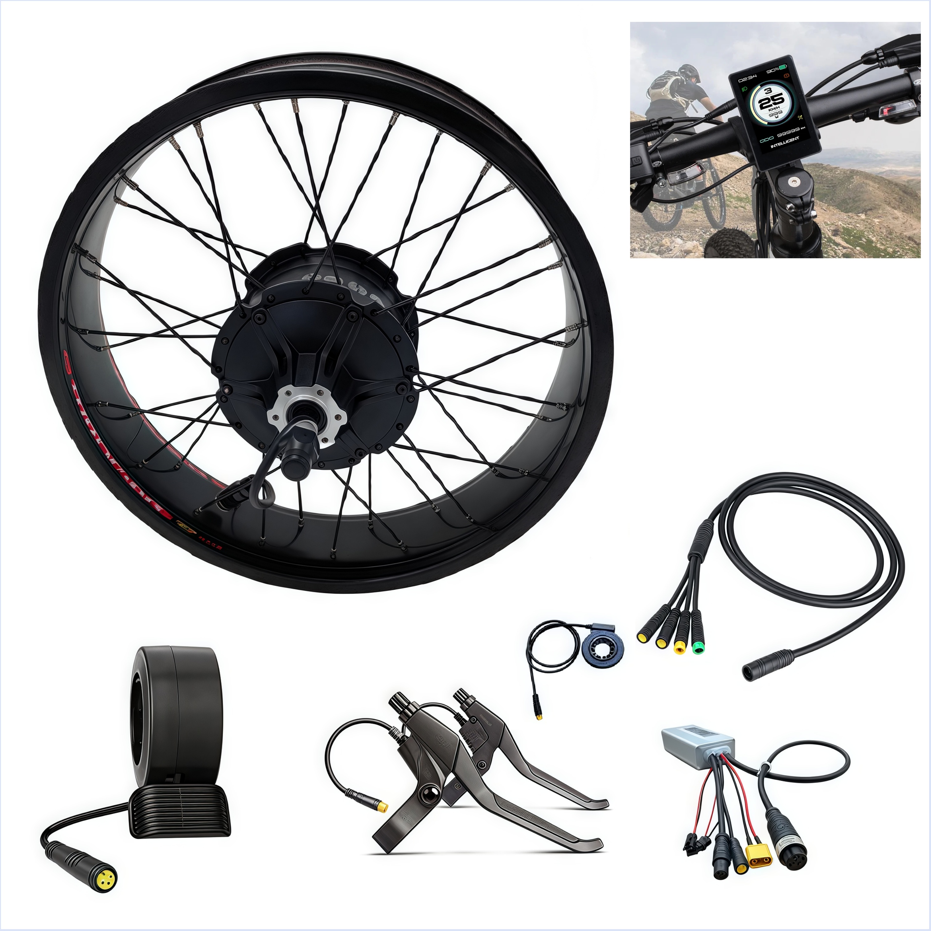 Dynamo Hub Front - Bafang 8Fun 48V 750W 20*4.0/24*4.0/26*4.0 Inch