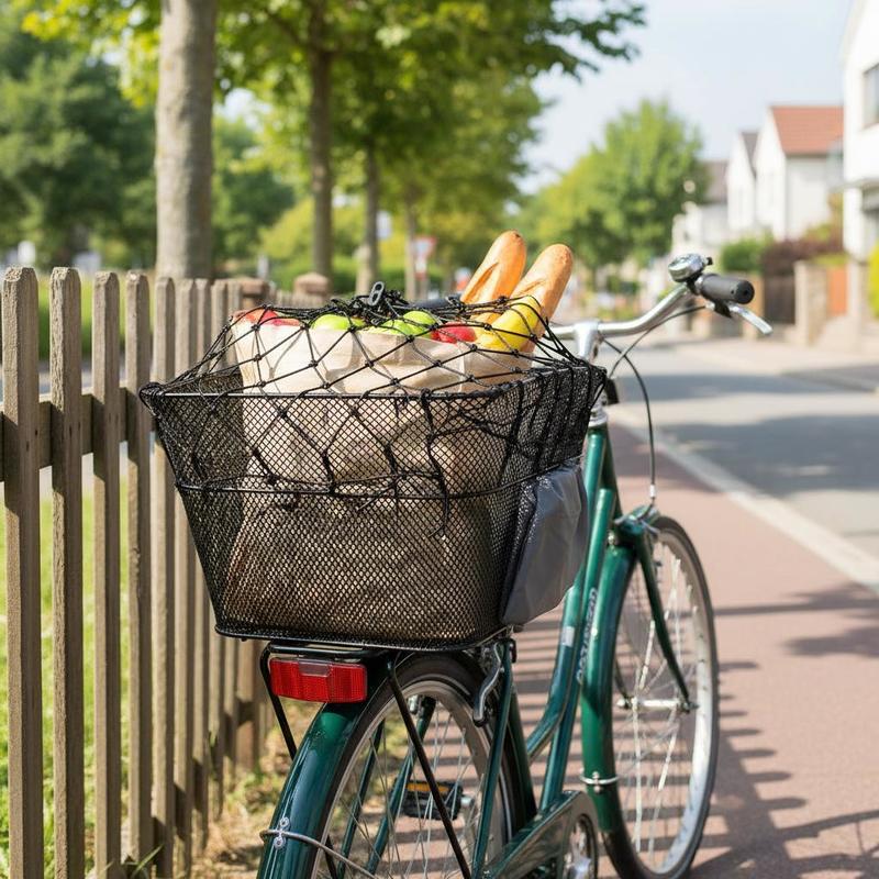 Cycling Commute In Rain - Steel Mesh Cycling Rear Carrier 13.8x9x11.8