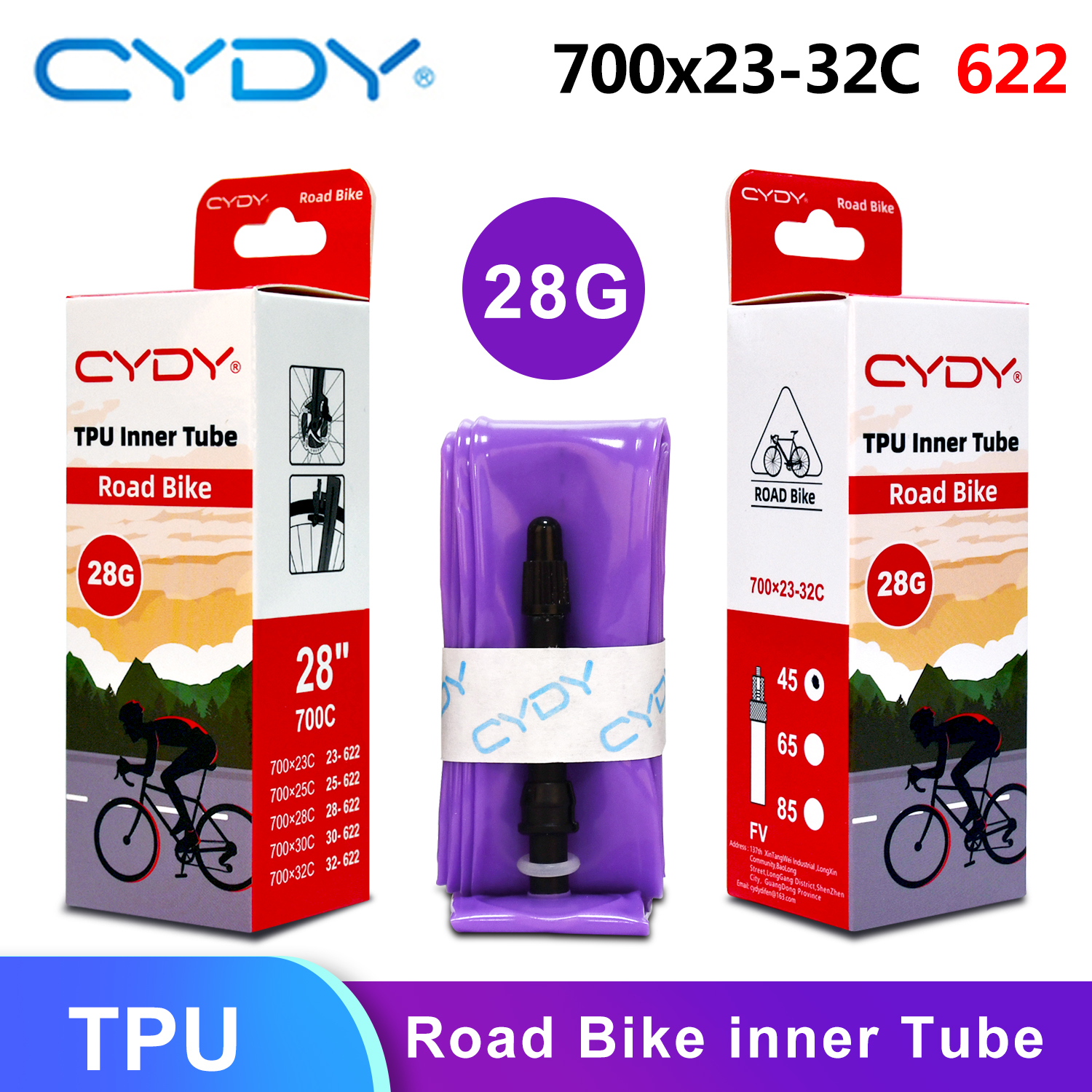 Inner Tube 700C - CYDY 700C BIke Inner TPU Tube