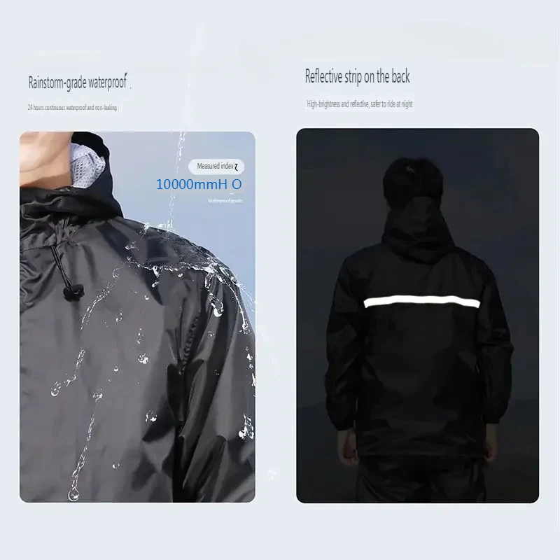 Thin Raincoat Set Summer Water – Cycling Rain Jacket Commute recenzja i cena