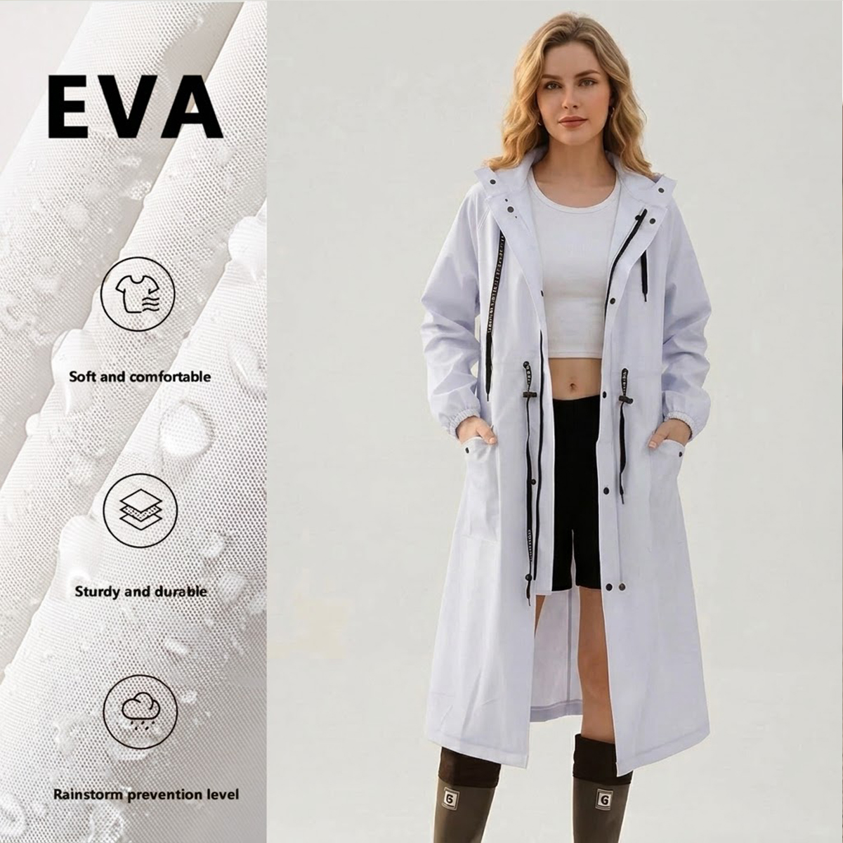 Women Long Waterproof Rain Jac – Cycling Rain Jacket Commute recenzja i cena
