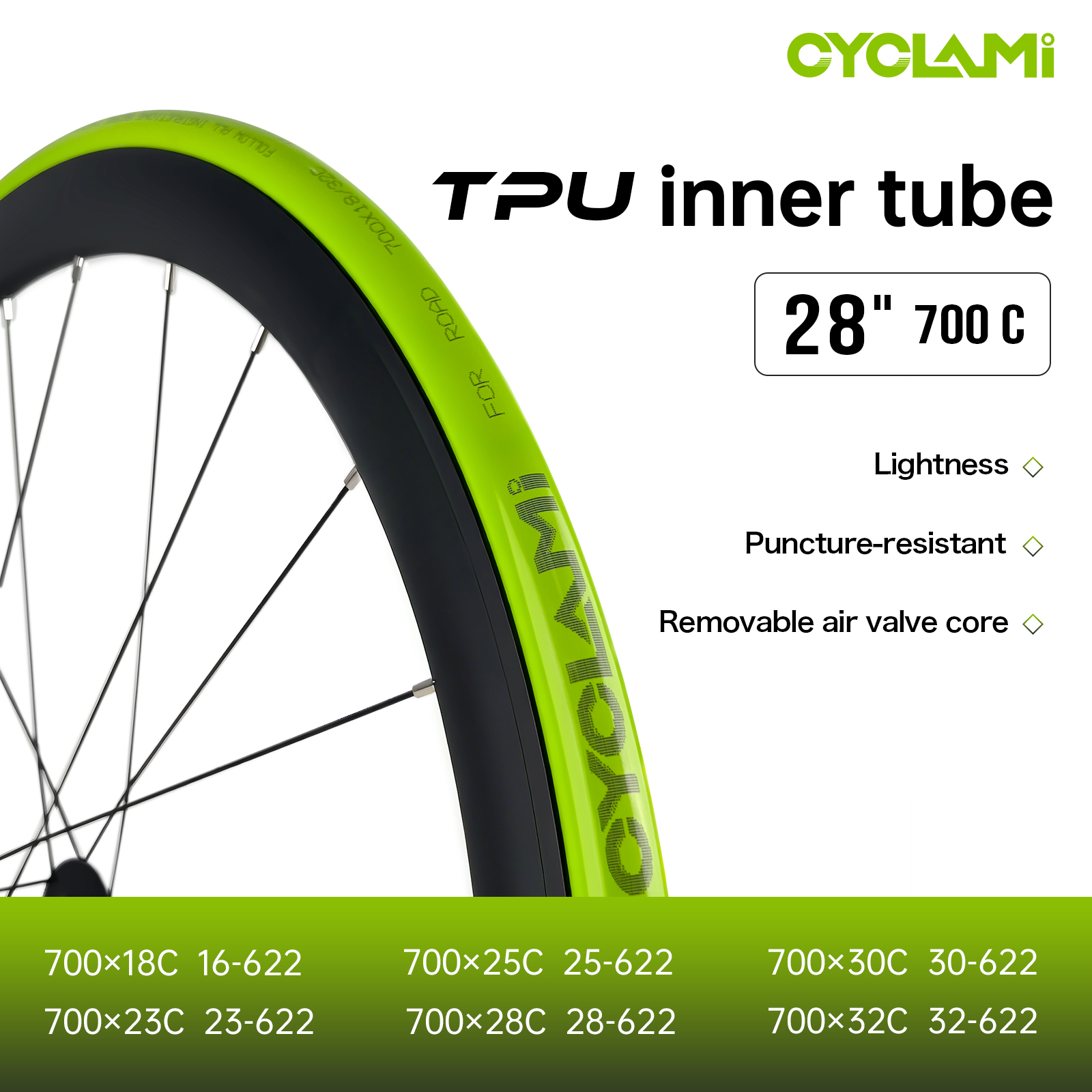 CYCLAMI Ultralight TPU Bike In – Inner Tube 700C recenzja i cena