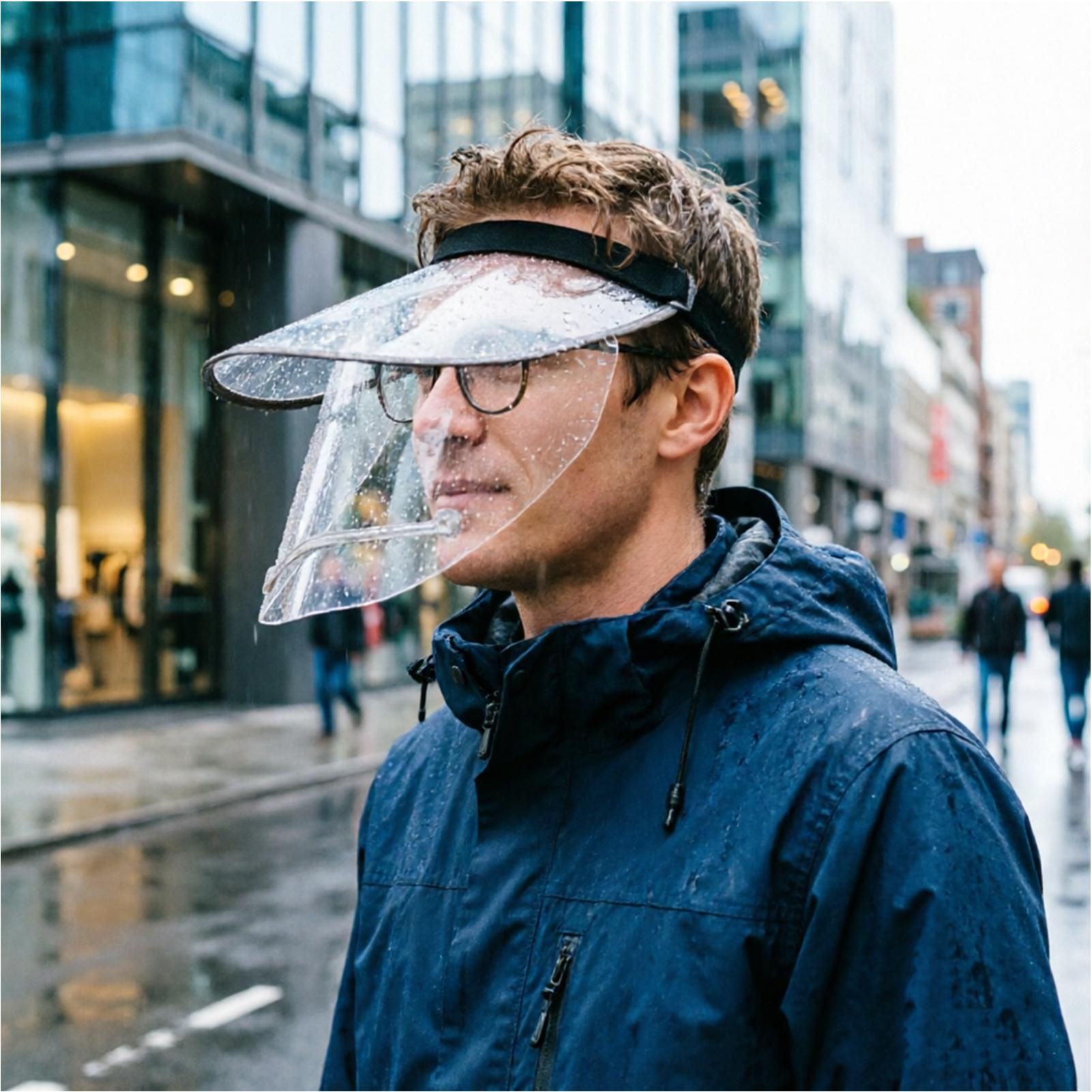 Rain Shield For Face Wide Brim – Cycling Commute In Rain recenzja i cena