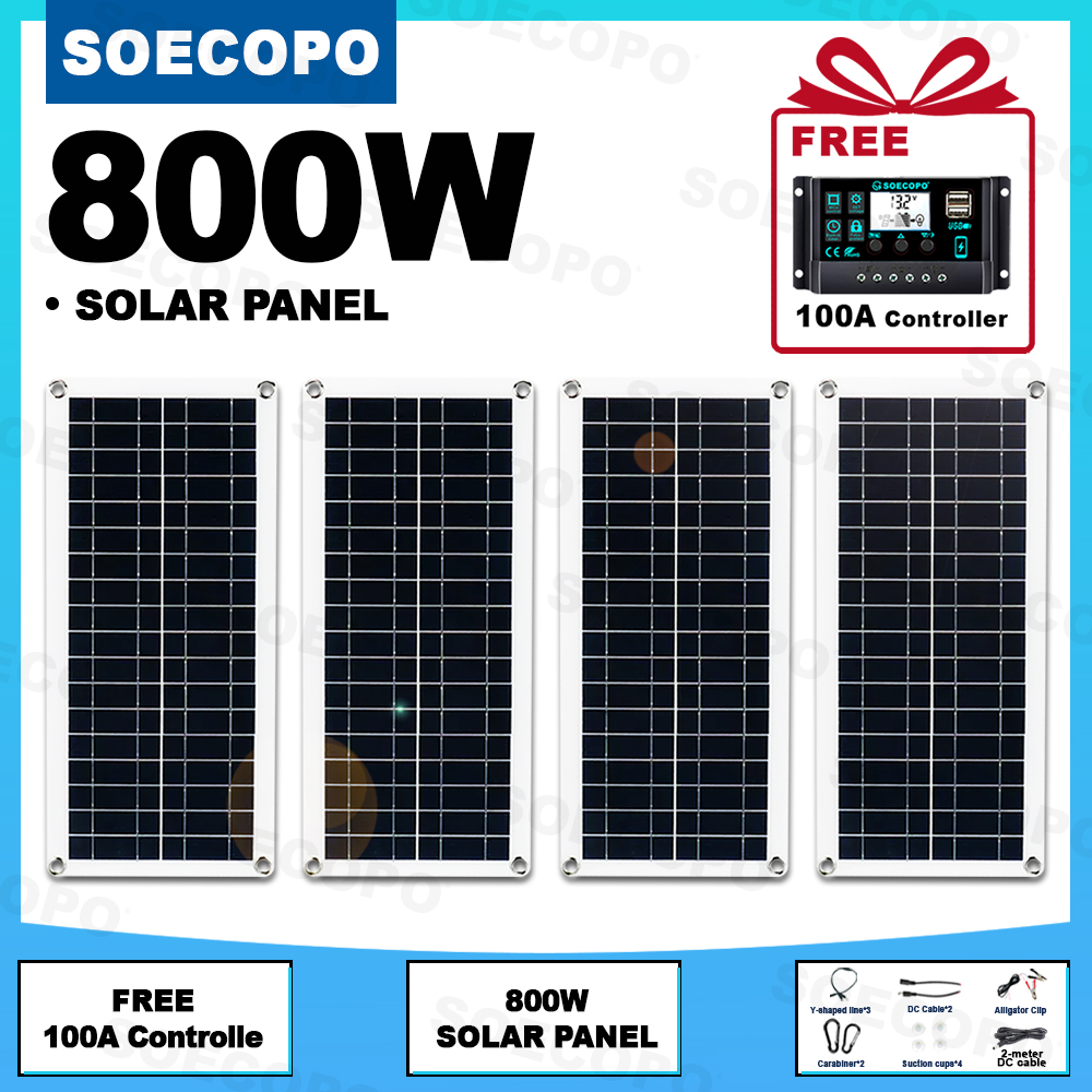 SOECOPO 800W Solar Panel Kit 4 – Usb Charger Dynamo recenzja i cena