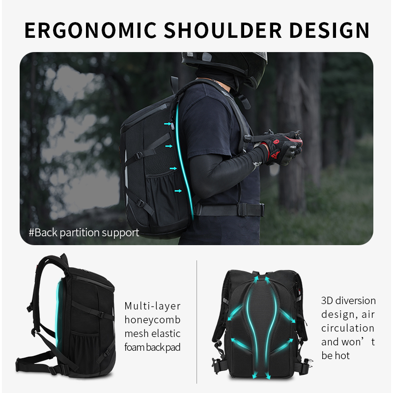 Riding Backpack Motorcycle Hel – Cycling Commuter Backpack Waterproof recenzja i cena