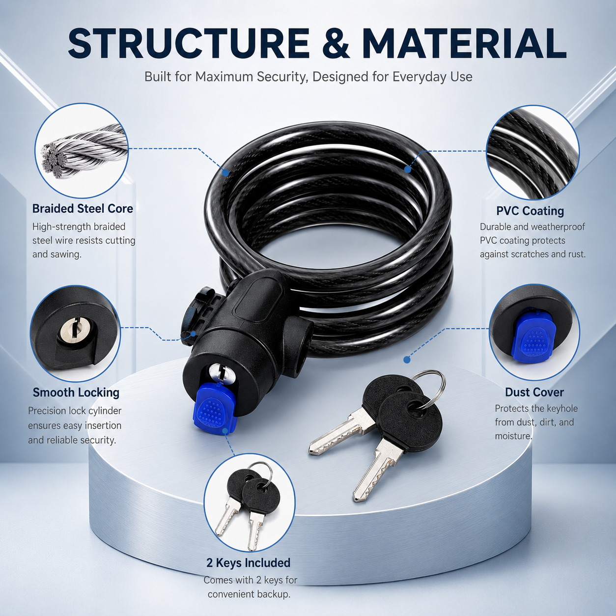 PINMOAP 1PC Bicycle Bike Lock  – Commuter Bike Lock recenzja i cena