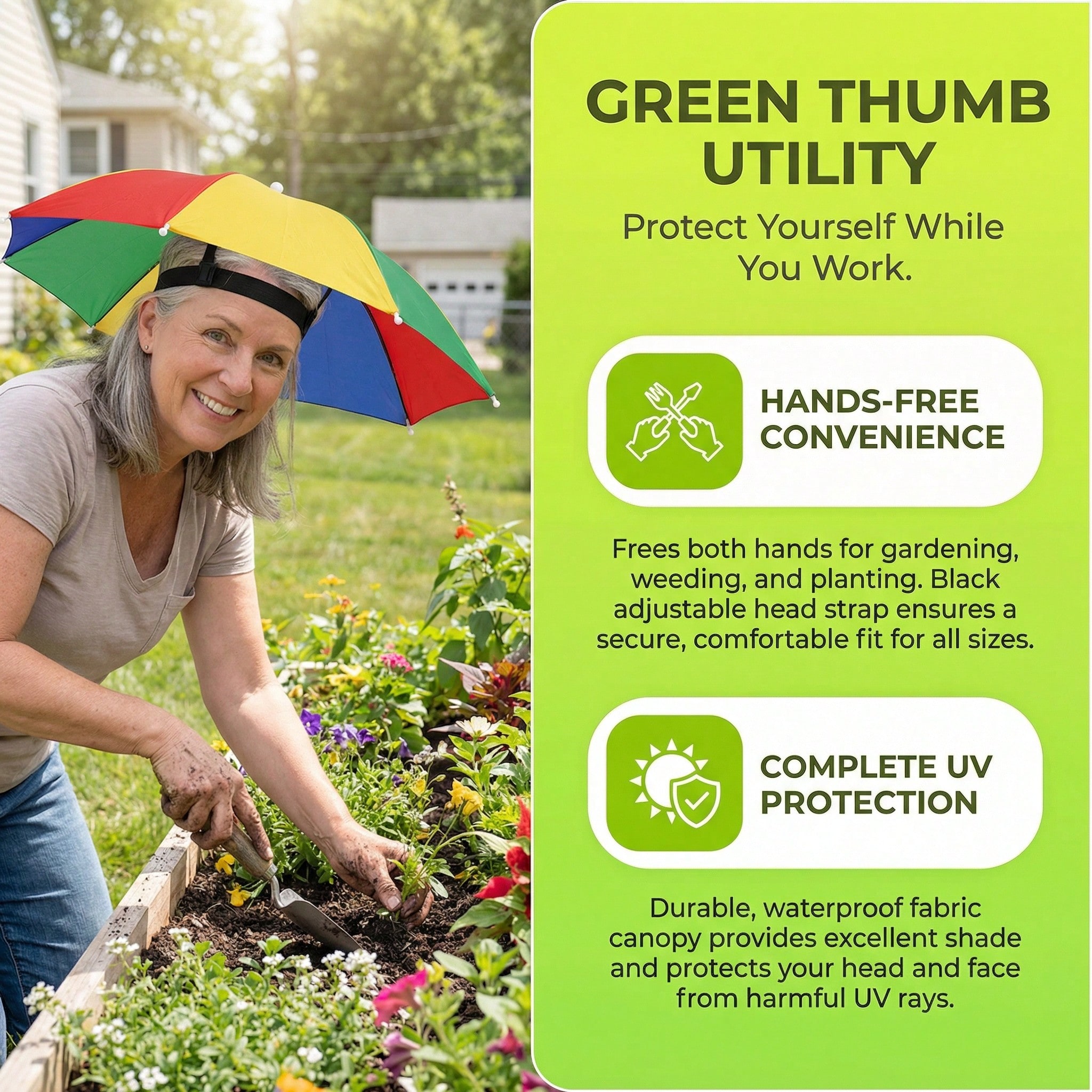 Hands Free Head Wear Umbrella  – Cycling Commute In Rain recenzja i cena