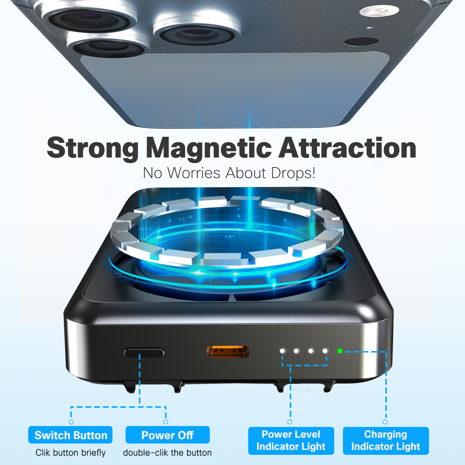 10000mAh Magnetic Wireless Pow – Usb Charger Dynamo recenzja i cena