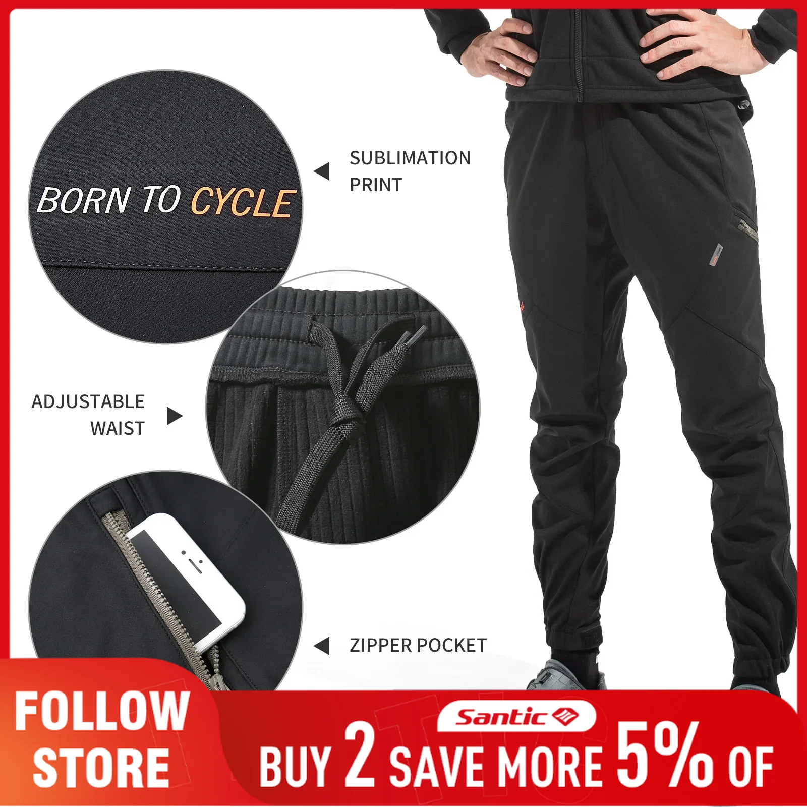 Santic Casual Cycling Pants Me – Cycling Commute Pants recenzja i cena