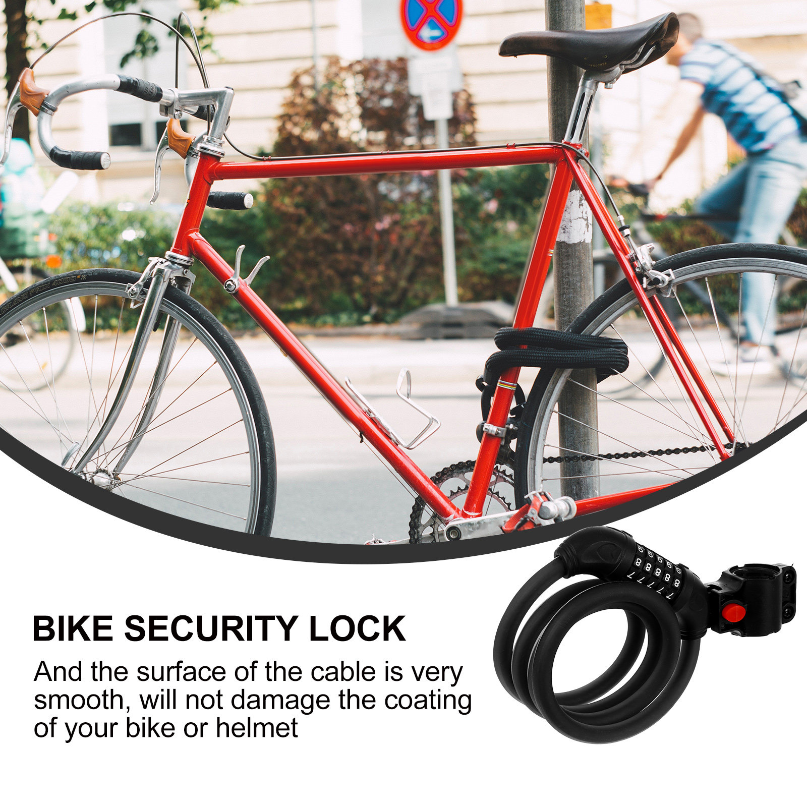 Reflective Stretch Cable Lock  – Commuter Bike Lock recenzja i cena