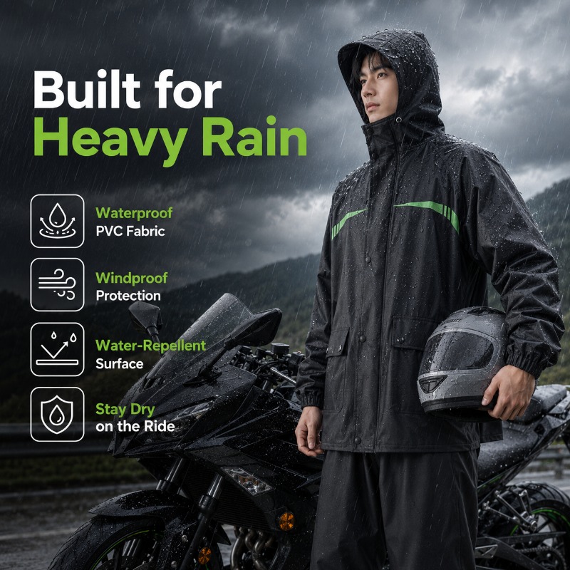 Unisex 2-Piece Waterproof Cycl – Cycling Commute In Rain recenzja i cena