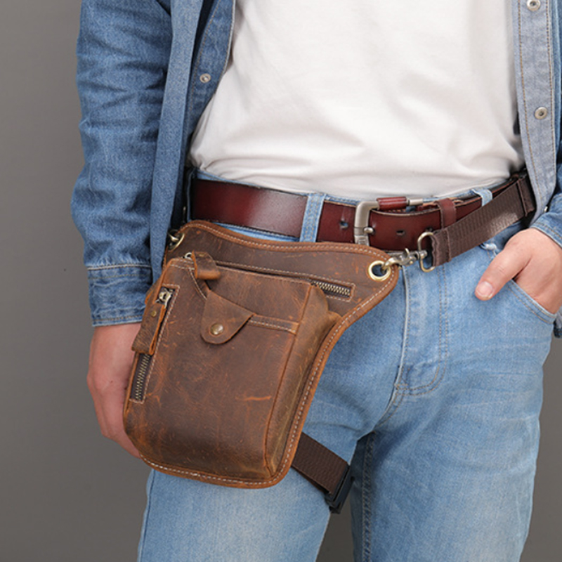 Vintage Pu Leather Waist Pack  – Cycling Commuter Bag recenzja i cena