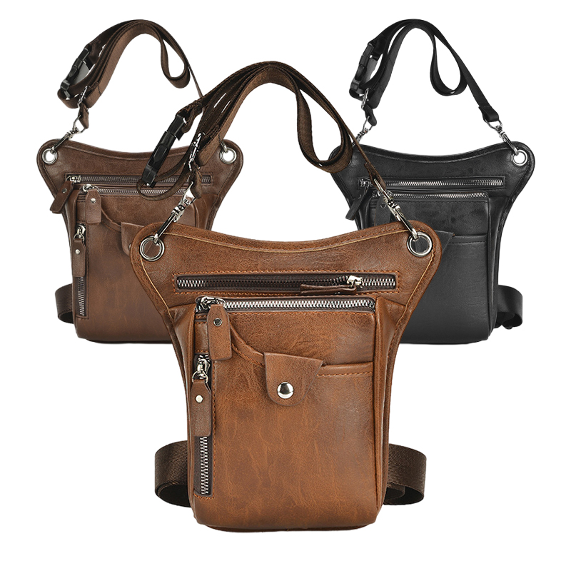 Vintage Pu Leather Waist Pack  – Cycling Commuter Bag recenzja i cena