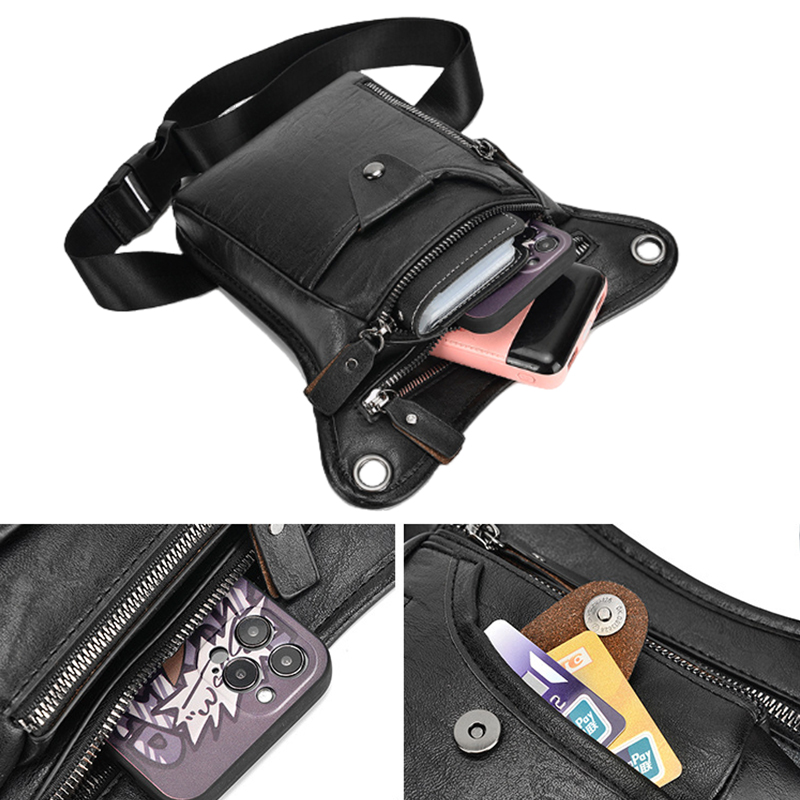 Vintage Pu Leather Waist Pack  – Cycling Commuter Bag recenzja i cena