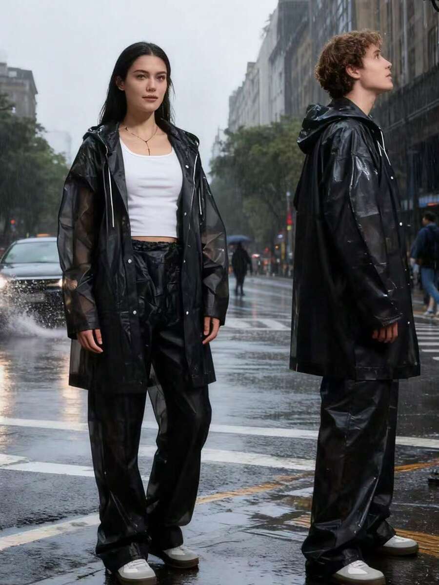 2pcs Unisex full-body rain sui – Cycling Commute In Rain recenzja i cena