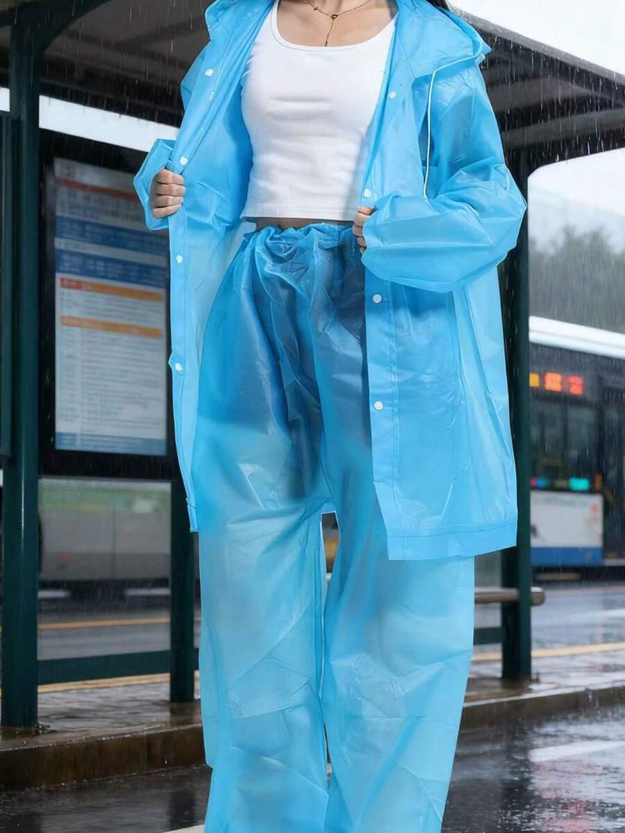 2pcs Unisex full-body rain sui – Cycling Commute In Rain recenzja i cena