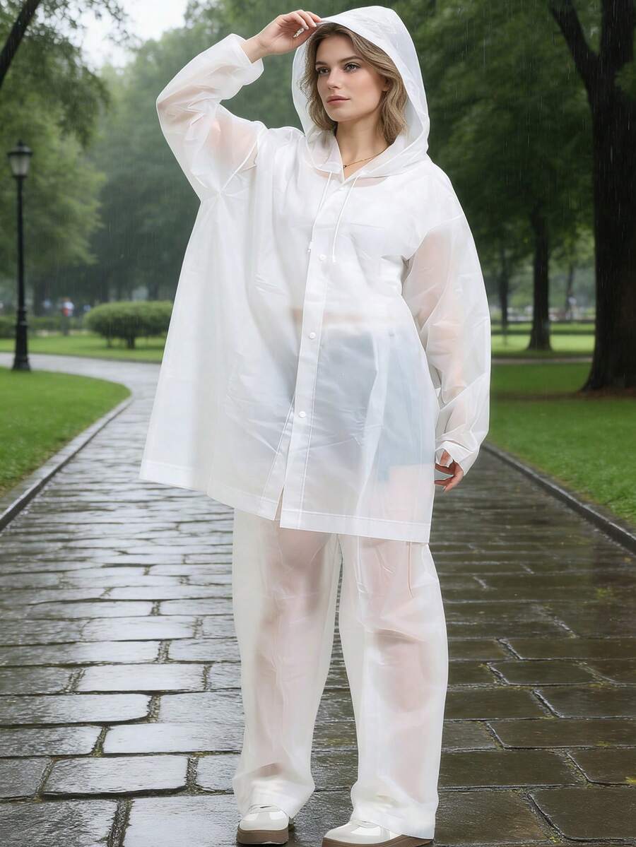 2pcs Unisex full-body rain sui – Cycling Commute In Rain recenzja i cena