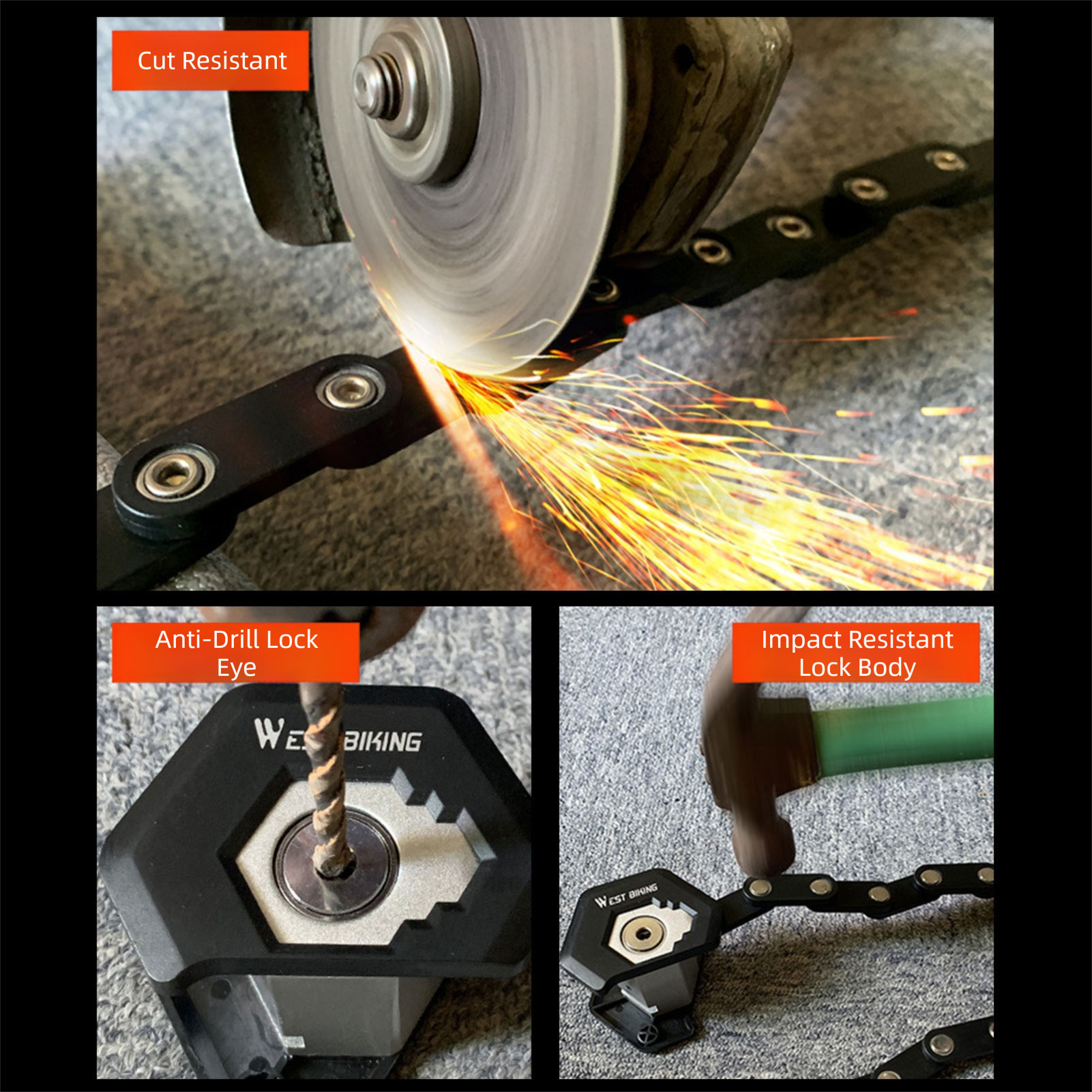 Portable Folding Chain Lock Fo – Commuter Bike Lock recenzja i cena